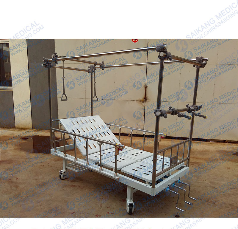 Orthopedic Traction Manual Hospital Bed Three Crank Two Functions