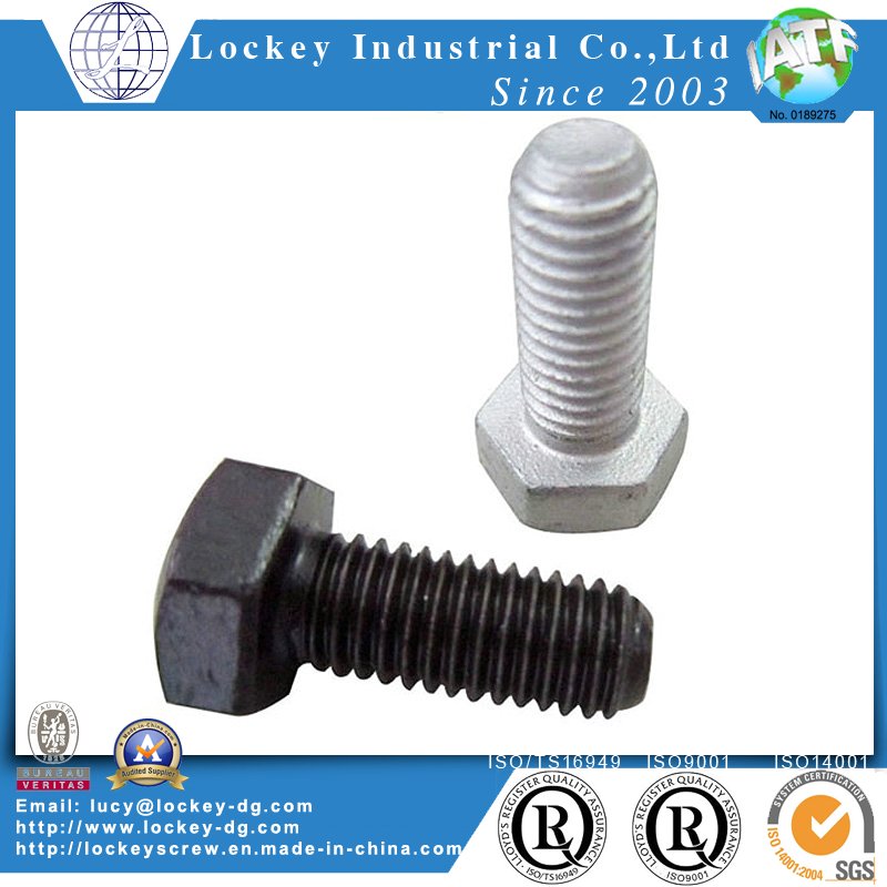 High Strength Steel Grade 5 Hex Head Screw Plain Asme B18.2.1