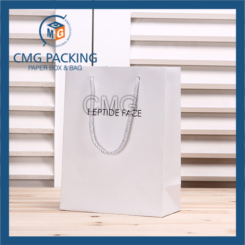 Matt White Promotion Paper Bag for Gift (CMG-MAY-036)