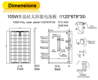 105W Poly Solar Module with TUV&Ce Certificate