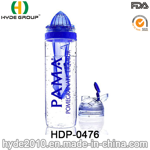 32oz Newly Plastic BPA Free Fruit Infusion Bottle, Portable Tritan Water Bottle (HDP-0476)
