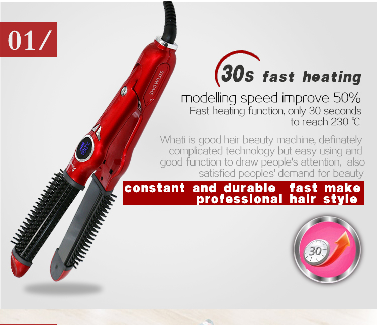 Professional Flat Iron by Showliss - Salon Grade Hair Straightener - Best Ceramic Flat Iron