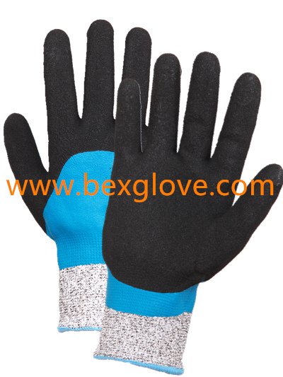 Cut Resistant Glove, Nitrile Double Coated Glove