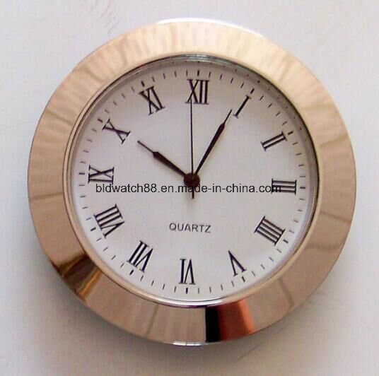 Promotional Analog Quartz Small Metal Insert Clock Golden Mini Clocks