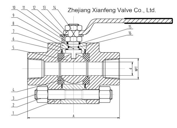 800lb 1500lb Forged Steel A105 Thread End NPT Ball Valve