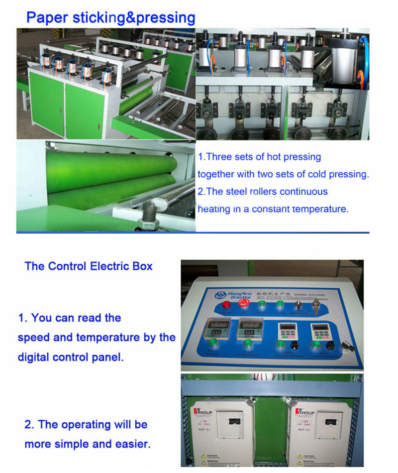 Woodworking Semi-Automatic Paper Sticking Line