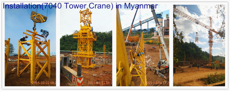 25ton Qtz160-7055 Top Kits Tower Crane Construction Tower Cranes