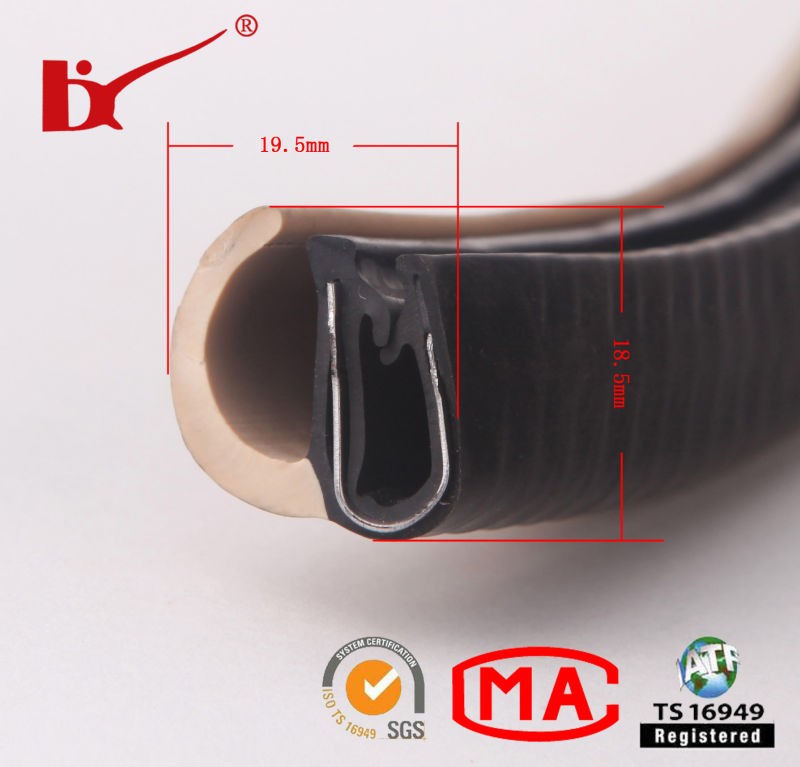 Steel Reinforced PVC Door Weather Strip