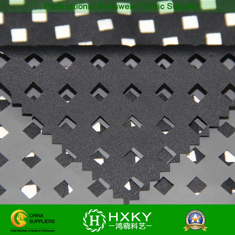 Coated Poly Pongee Fabric with Perforated Design