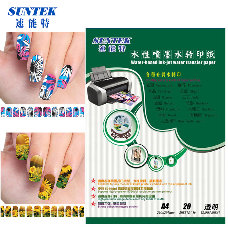 Light Color Inkjet Water Transfer Decal Paper for Nail