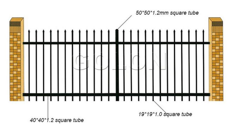 Powder Coated Fence Steel Panel, Modular Metal Fence