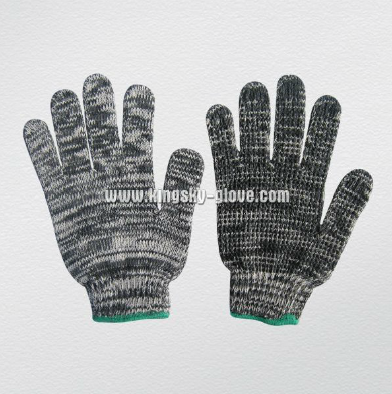 PVC Dotted Multi Color Knitted Work Glove (2404)