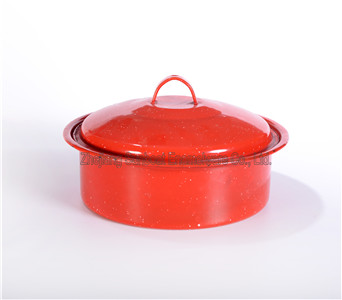 Carbon Steel Enamel Pot/Casserole with Handle