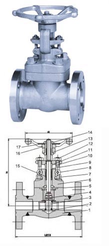 API602 150lb Forged Stainless Steel F316L Flange End Gate Valve