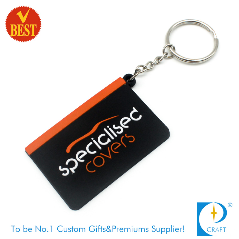 Supply High Quality Customized Logo Rubber Key Ring or Chain for Business Publicity