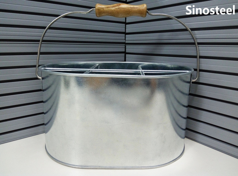 6 Bottle Galvanized Metal Ice Bucket/Mine Ice Bucket