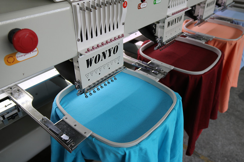 Wonyo 8 Head Computer Embroidery Machine for T-Shirt Hat Finished Garments Embroidery Wy-908c