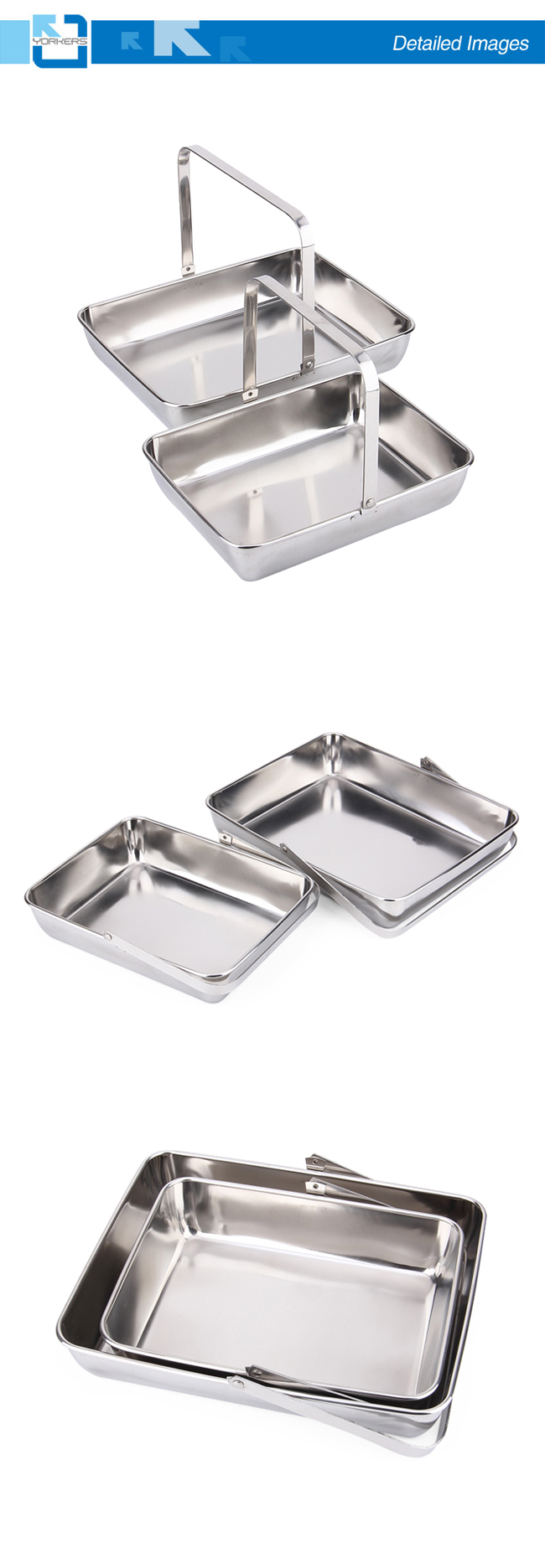 Wholesale Hotel Supplies Stainless Steel Portable Dish Towel & Serving Tray