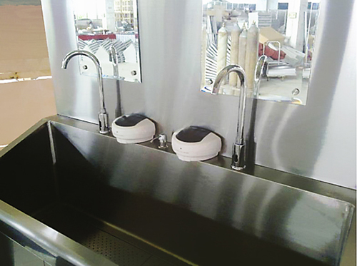 Thr-Ss027 Medical Stainless Steel Scrub Sink for Two Persons