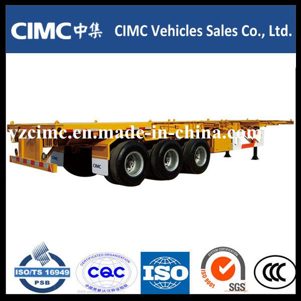 Cimc 2 Axles 65 Ton Skeletal Container Port Trailer