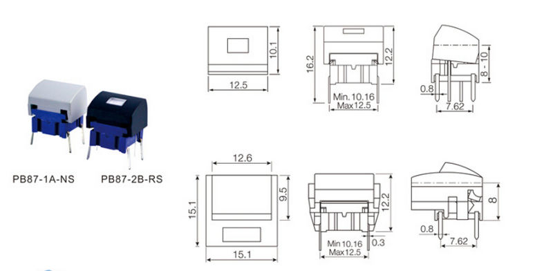 12.6*15.1mm Illuminated Push Button Switch (FBELE)