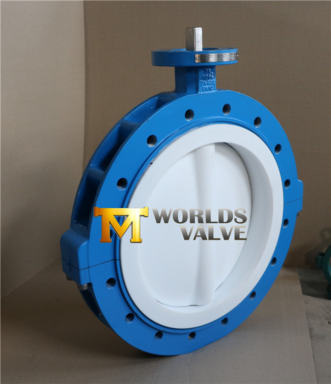 PTFE Lining Lug Typesplit Body Butterfly Valve with Ce ISO Wras Approved