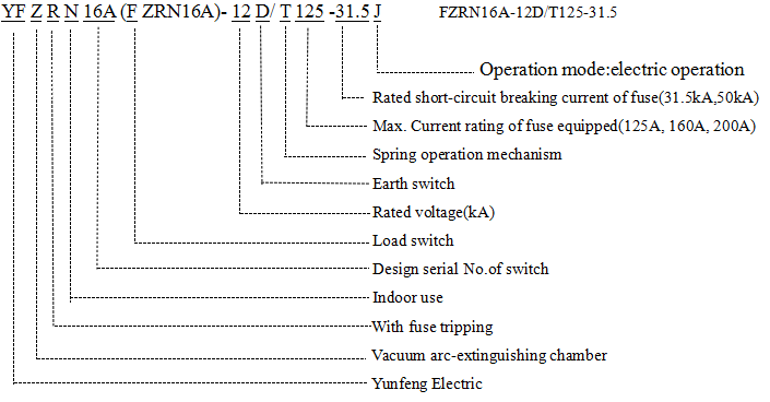 Fzrn16A-12D/T125-31.5 Hv Load Break Switch-Fuse Combination Unit