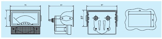 59c2-V Series Mounted Panel Meters