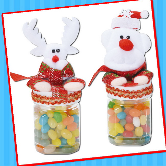 Christmas Container Candy Bottle with Fruit Candy