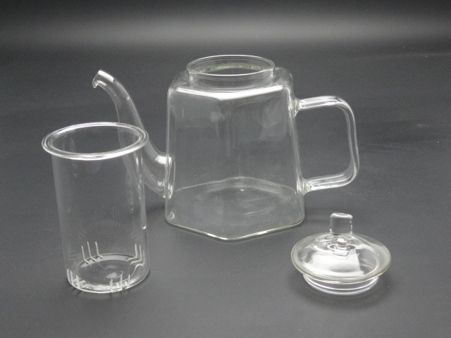 500ml Singlge Wall Hand Made Borosilicage Glass Teapot with Glass Lid and Infuser