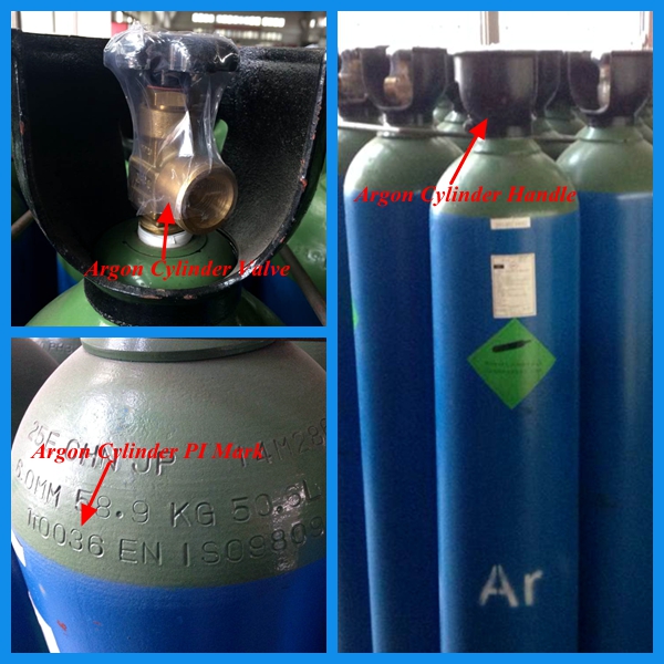 50L Seamless Steel High Pressure Argon Gas Cylinder (EN ISO9809)