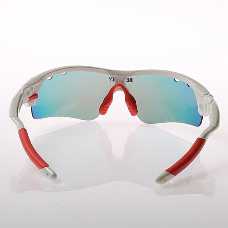 Jie Polly Cycling Sunglasses Tactical Anti-Explosion Glasses Protective Sunglasses White