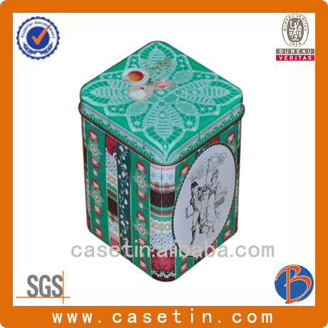 Food Grade Tinplate Rectangular Printed Tin Can