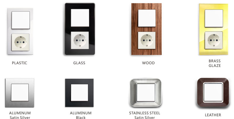 1 Gang Dimmer Switch in Wood Material Outline Frame (HR1000-WD-D1)