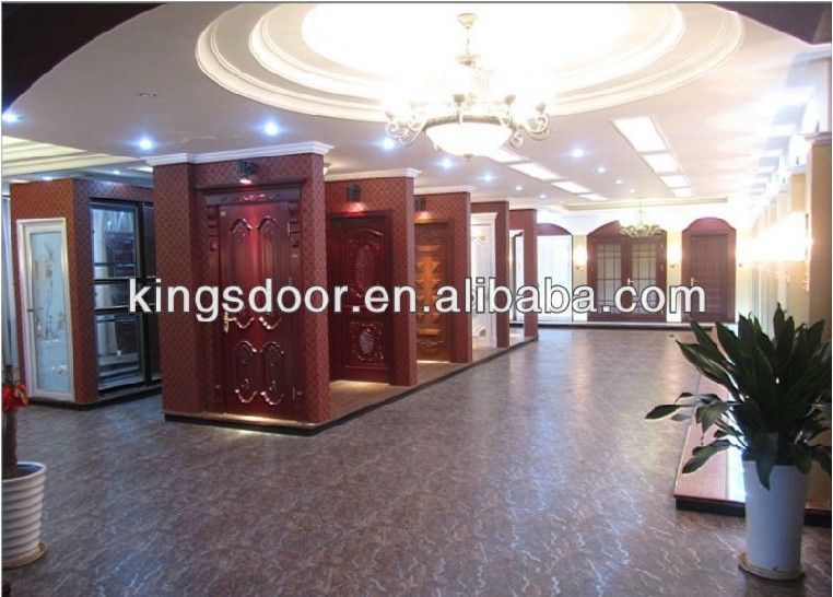 Glass Bathroom PVC MDF Wooden Door Design