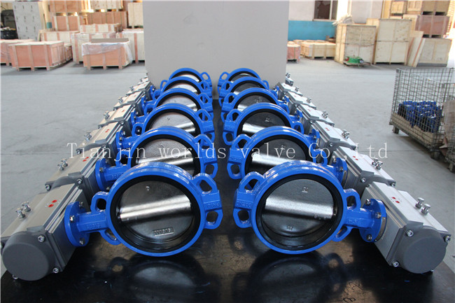 Pneumatic Actuated Wafer Type Butterfly Valve with Ce ISO Wras Approved