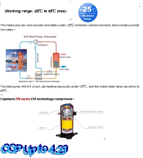 Multifunction Air Source Heat Pump (for Low Temperature area)