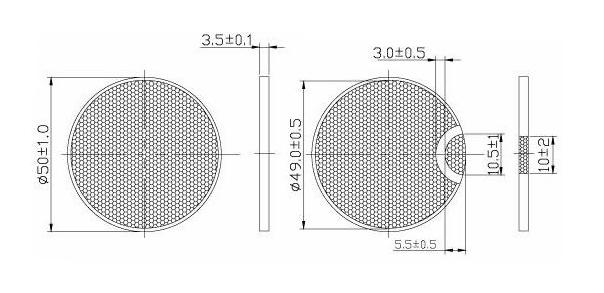 Ultrasonic Chip 50mm Coil Edge Dual Electrode Piezoelectric Ceramic Buzzer