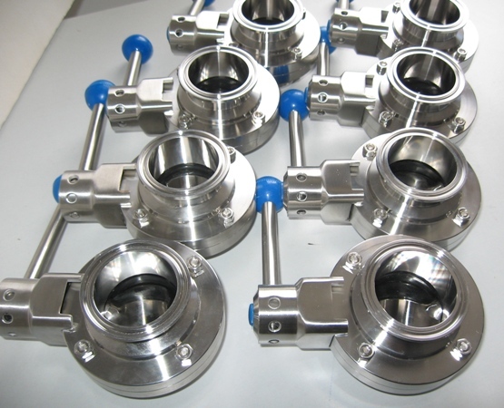 Stainless Steel One Side Threaded One Side Flange Manual Butterfly Valve