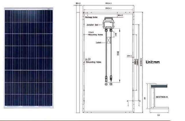 High Efficient 175-200W Poly Solar Panel