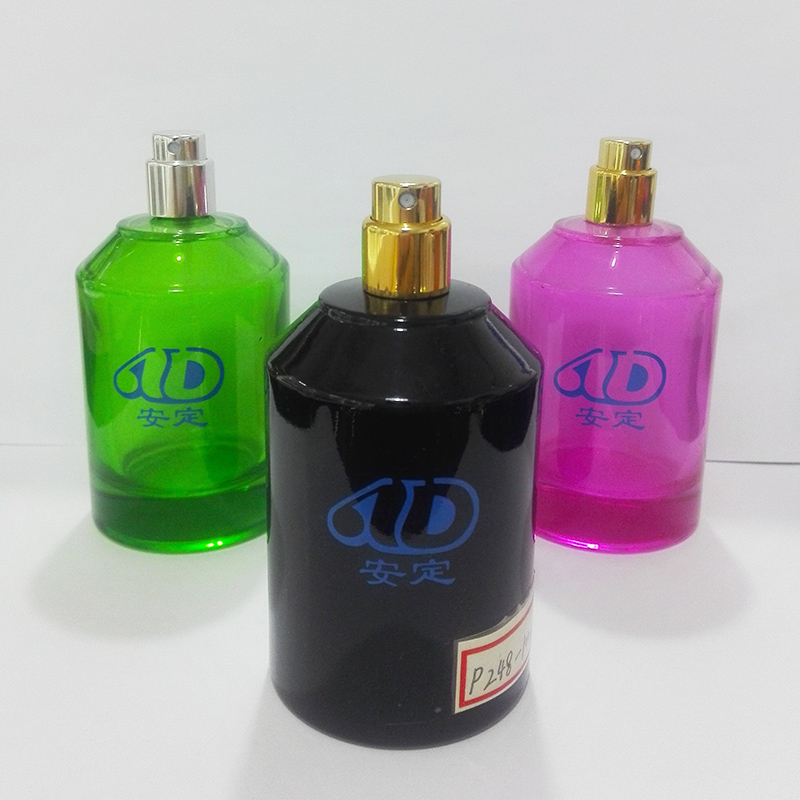 P248 Wholesale Colored Raw Material Empty Pet Perfume Bottle 100ml