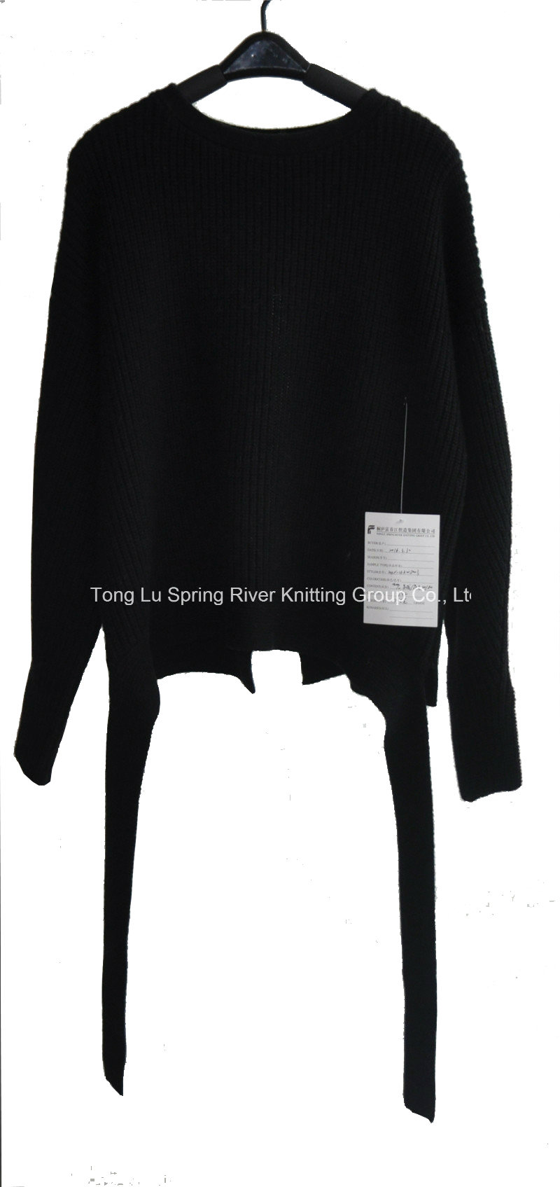 Winter Pure Color Knit Back Slipt Sweater for Ladies
