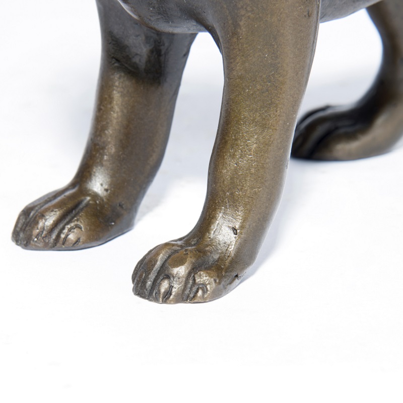 Pet Home Deco Wolf Art Craft Dog Bronze Statue Sculpture Ydw-109