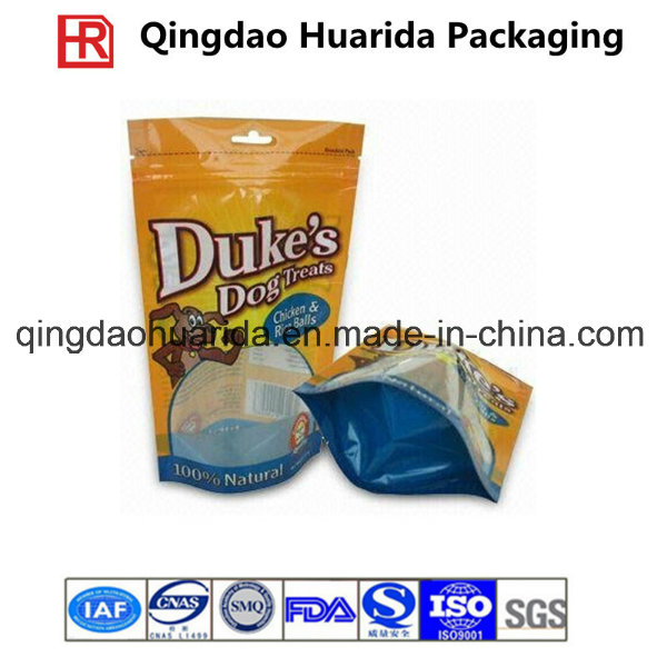 Al Foil Standing Zipper Bag for Pet Food Plastic Packaging