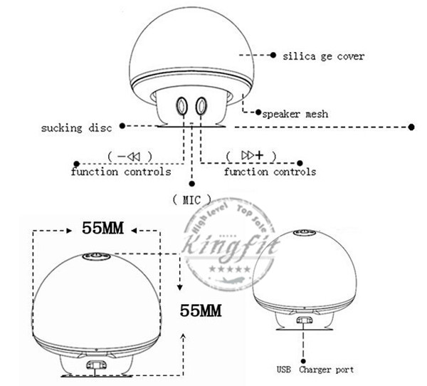 Mini Gift Wholesale Mushroom Wireless Bluetooth Speaker