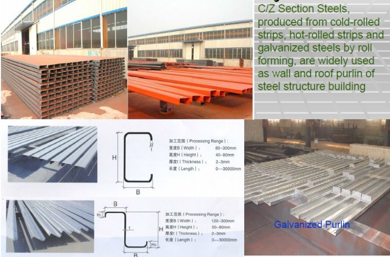 Q235 Galvanization Light Steel Building Steel Structure