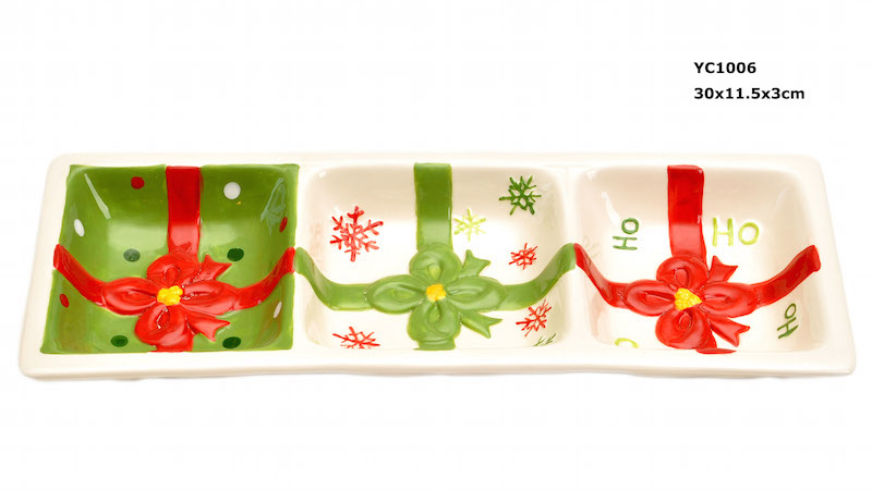 Ceramic Candy and Nuts Dishes for Christmas