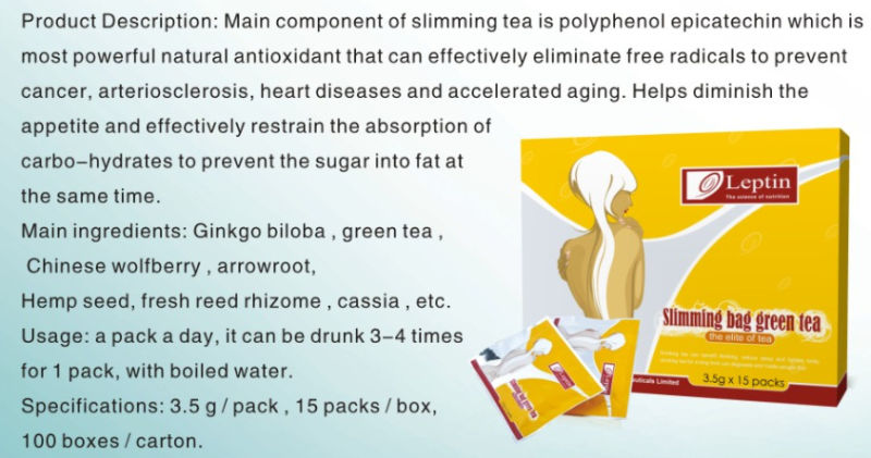 Leptin Weight Loss Slimming Flowers and Plants Green Tea (LP-78)