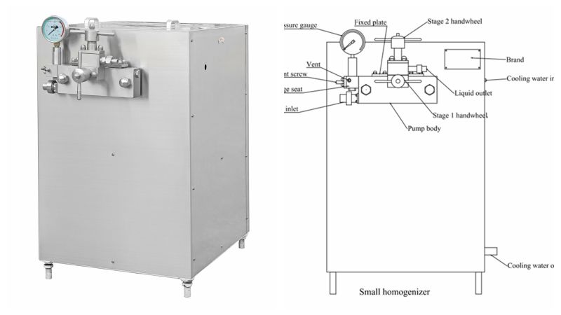 500L/H Milk Small Homogenizer (GJB500-25)