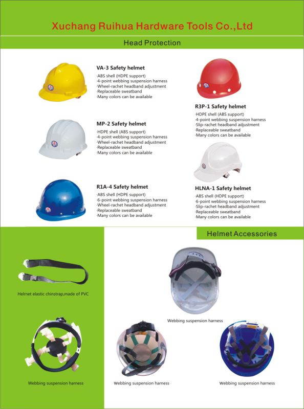 Ce En 397 ABS/PE Hard Hat Safety Helmet for Construction Safety Helmet (R3A-3) , Mining Helmet, Industry, PPE Safety Equipment Standard 6 Point Safety Helmet